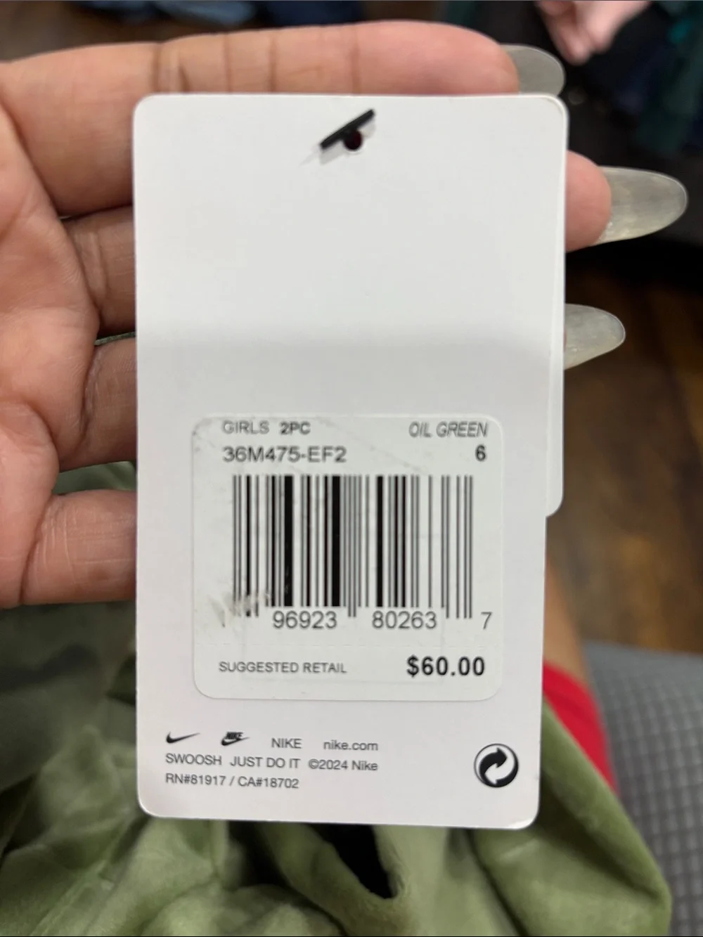 Nike soft velour