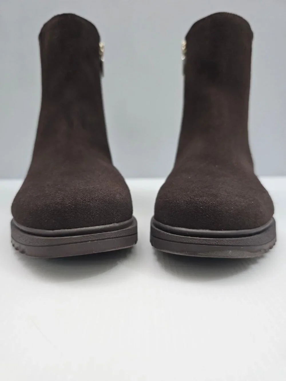 Blondo Caycie Waterproof Ankle Boot Brown Suede Chelsea Zip Fall Comfort Women 8