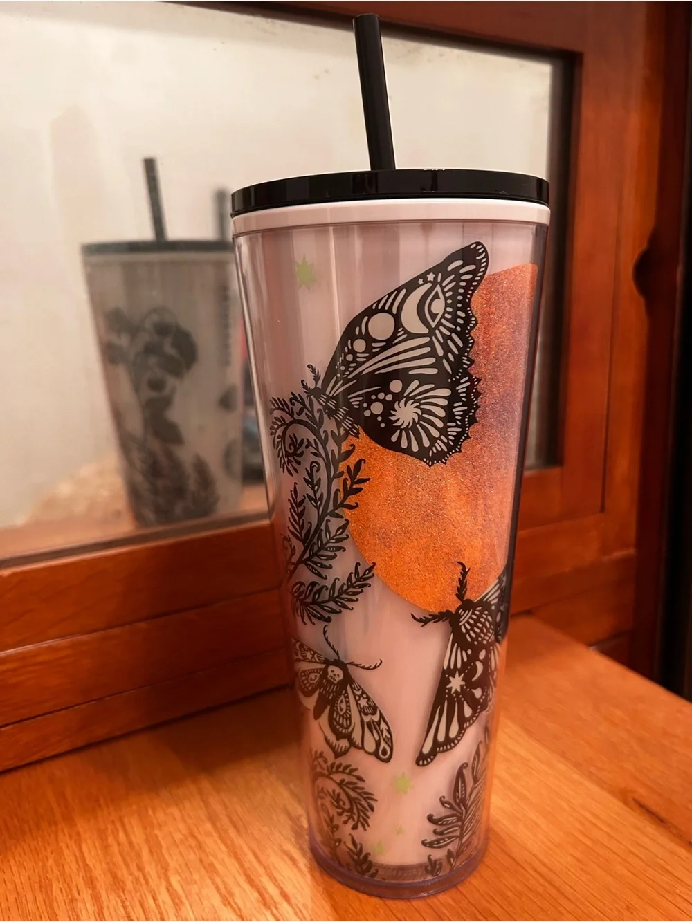 Starbucks Spooky Moth Glow in the dark tumbler