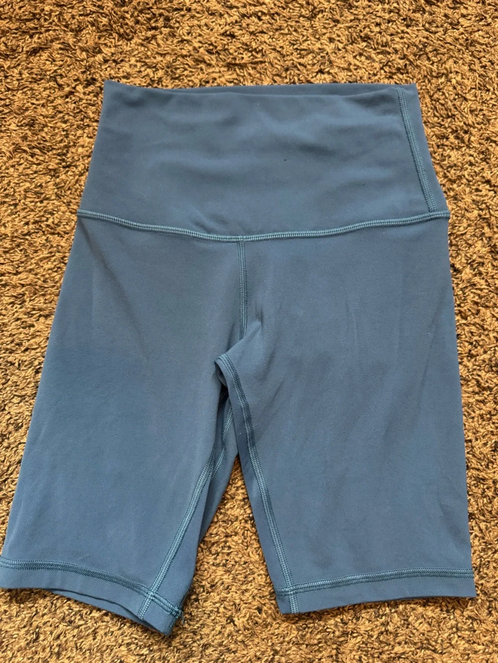 lululemon athletica high-waist biker shorts in slate blue