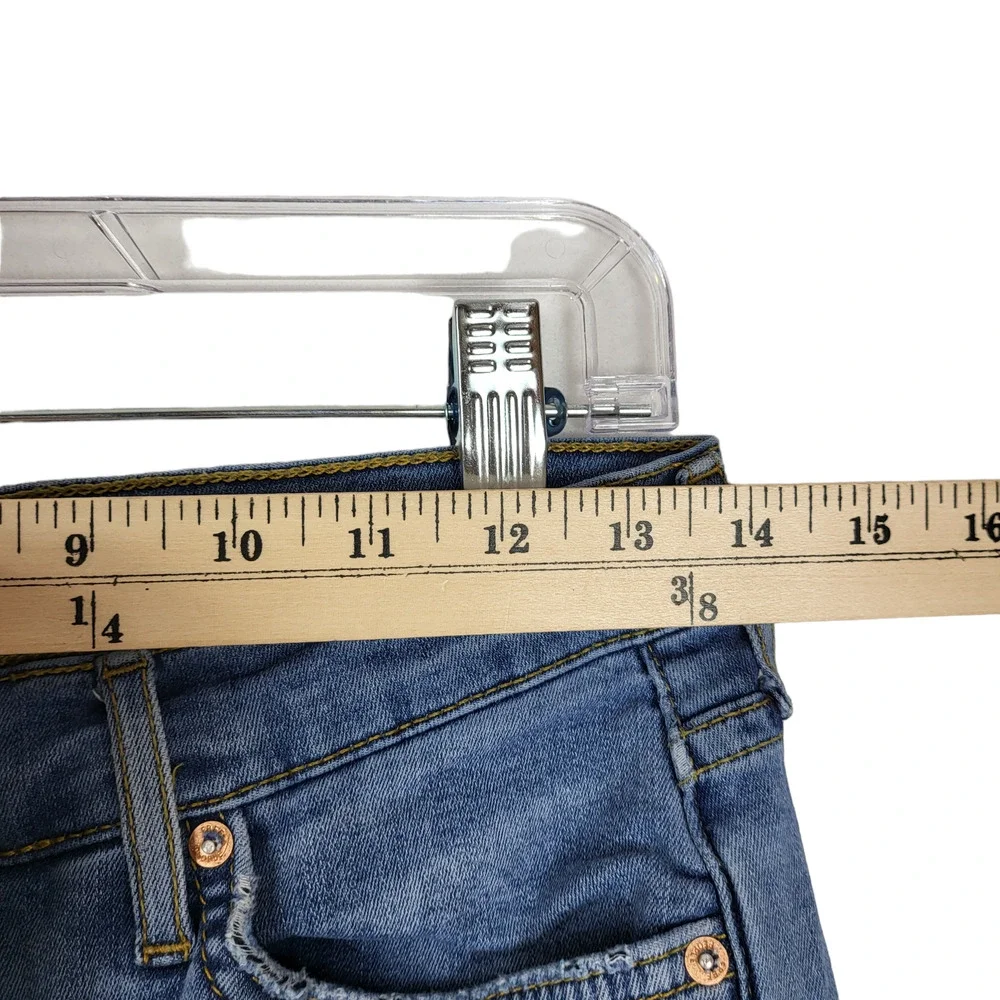 Free People‎ Distressed High Rise Bermuda Shorts Size 28 # 645