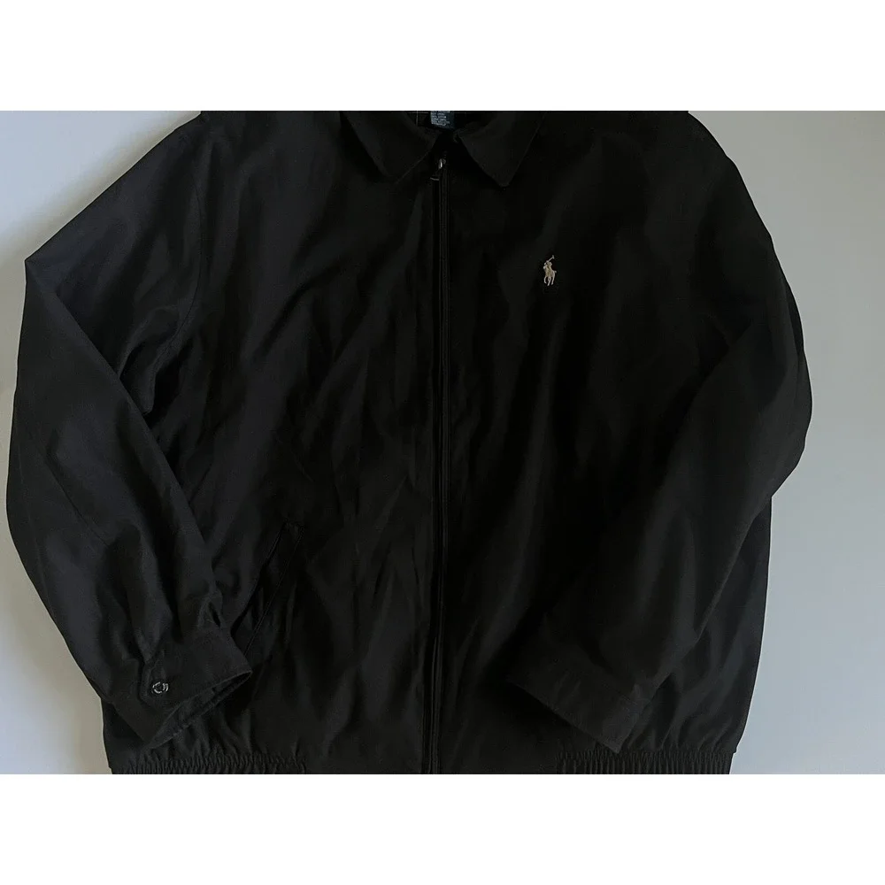 Polo Ralph Lauren Men's Jacket 100% Polyester XXL Full Zip‎ Black