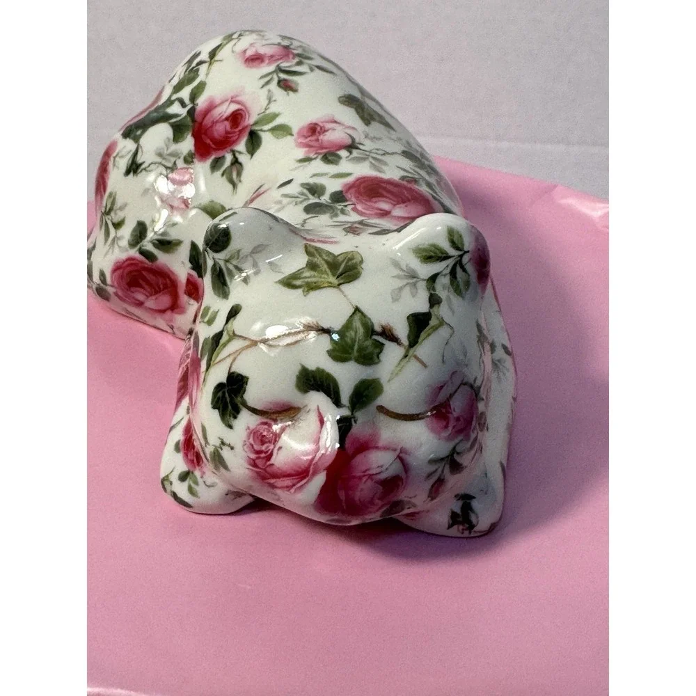 Formalities Baum Bros Summer Pansy Pink Fuchsia Floral Cat Cottage Core Sleeping