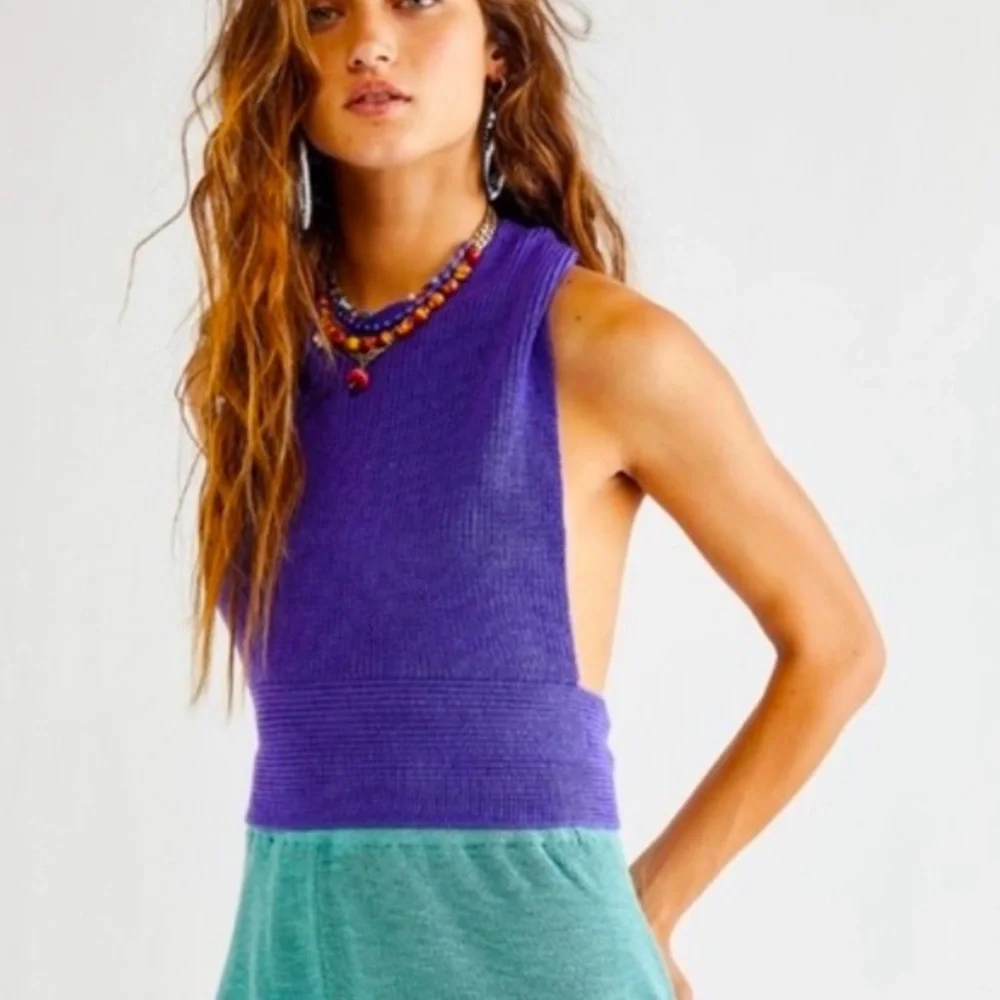NWOT Free People Orchid Convertible Sweater‎ Tank in Supernova size medium