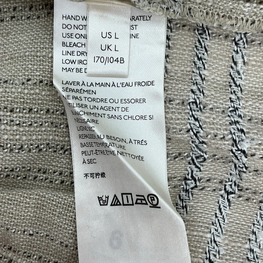 Free People Striped Plaid Gauze Mini Dress Open Back Boho Festival‎ Size L