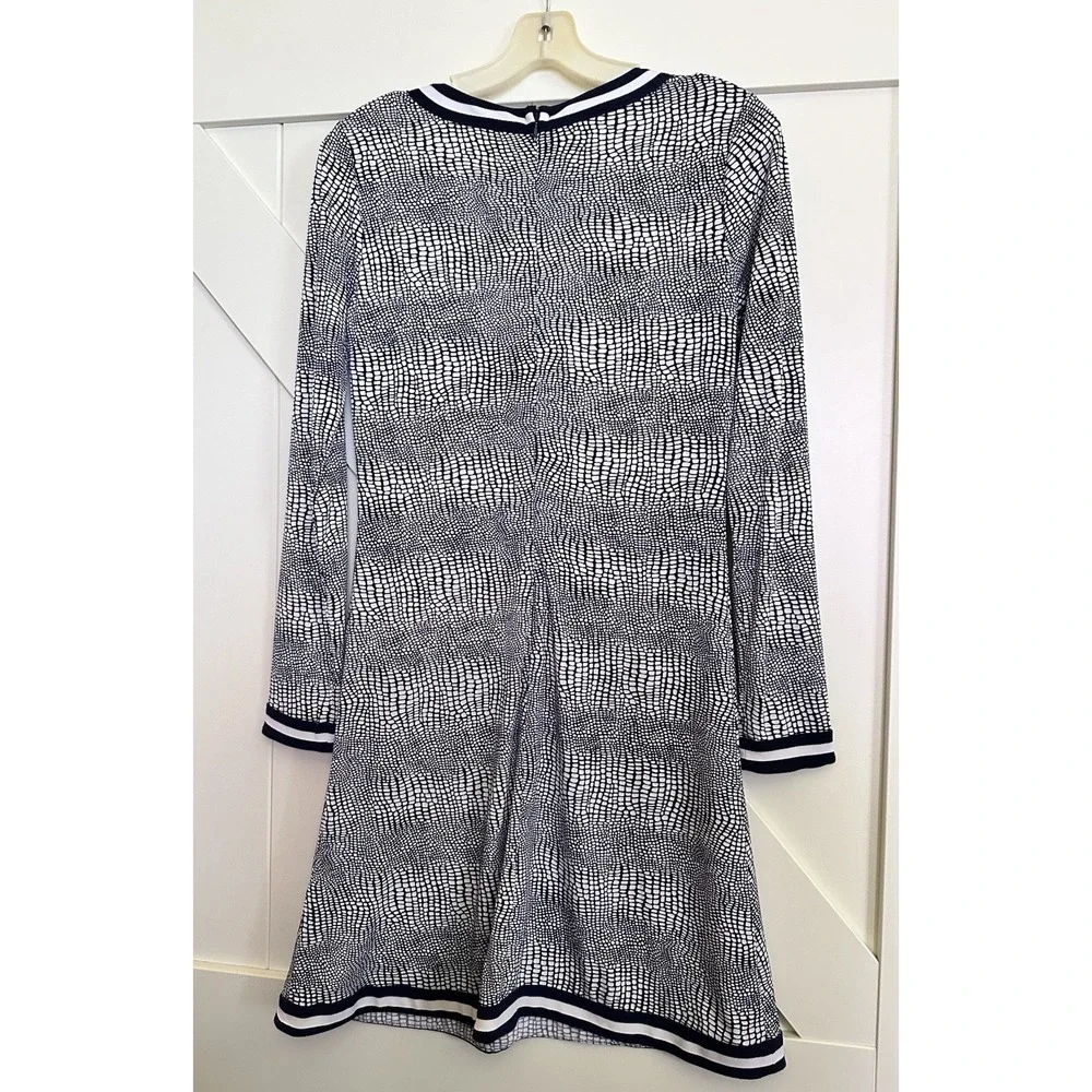 Michael Kors‎ Navy/White Snake Skin Print Dress Size XS