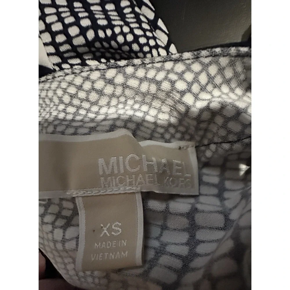 Michael Kors‎ Navy/White Snake Skin Print Dress Size XS