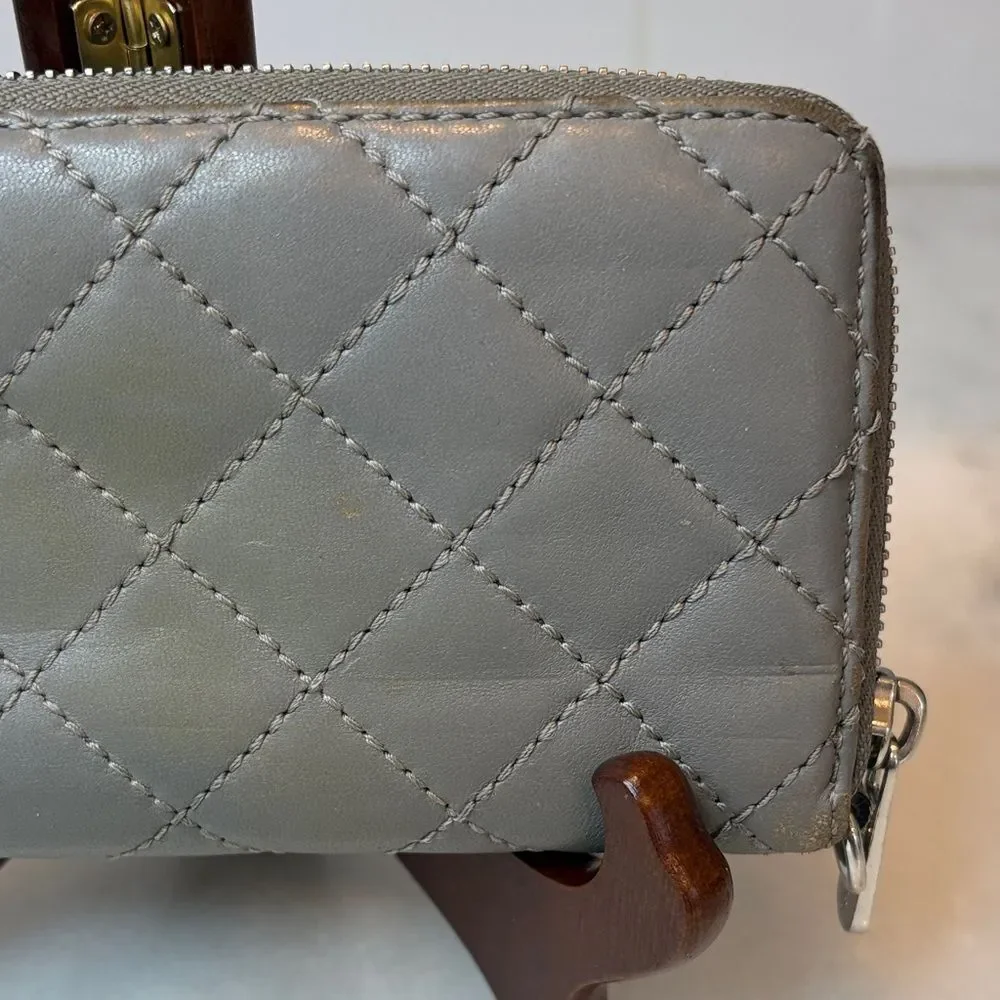 Michael Kors Jet Set Wallet Travel Quilted Leather Continental Full Zip
