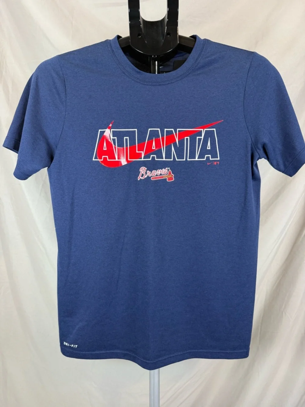 Nike Atlanta Braves Dri-FIT Performance Tee - Navy - Youth‎ Large