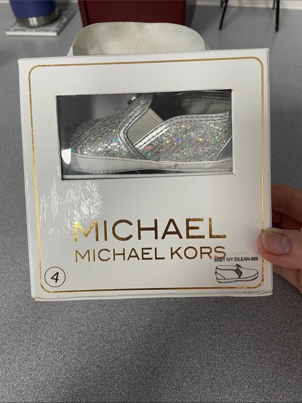 MICHAEL Michael Kors silver glitter