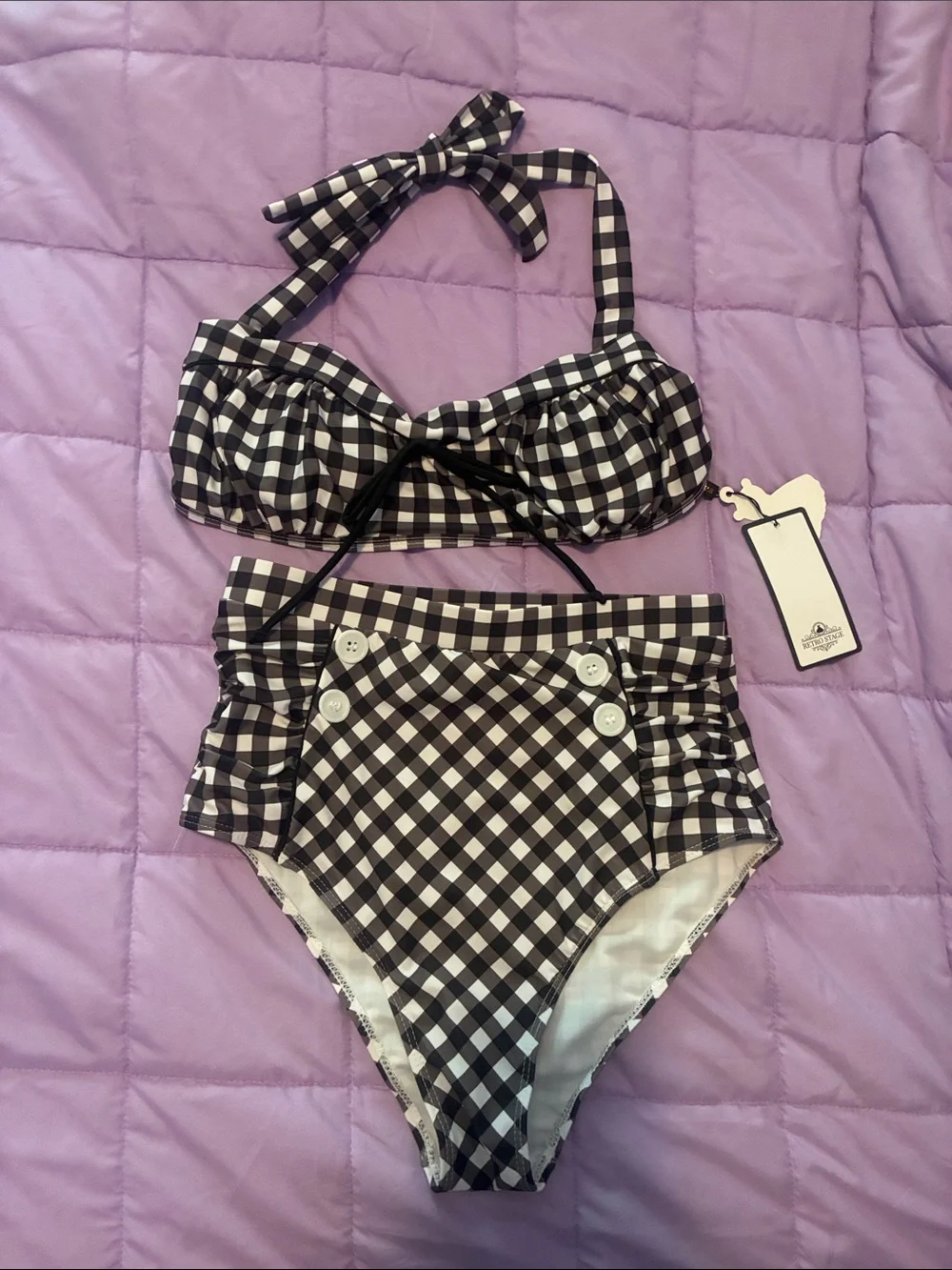 Retro stage high wasted bikini size medium