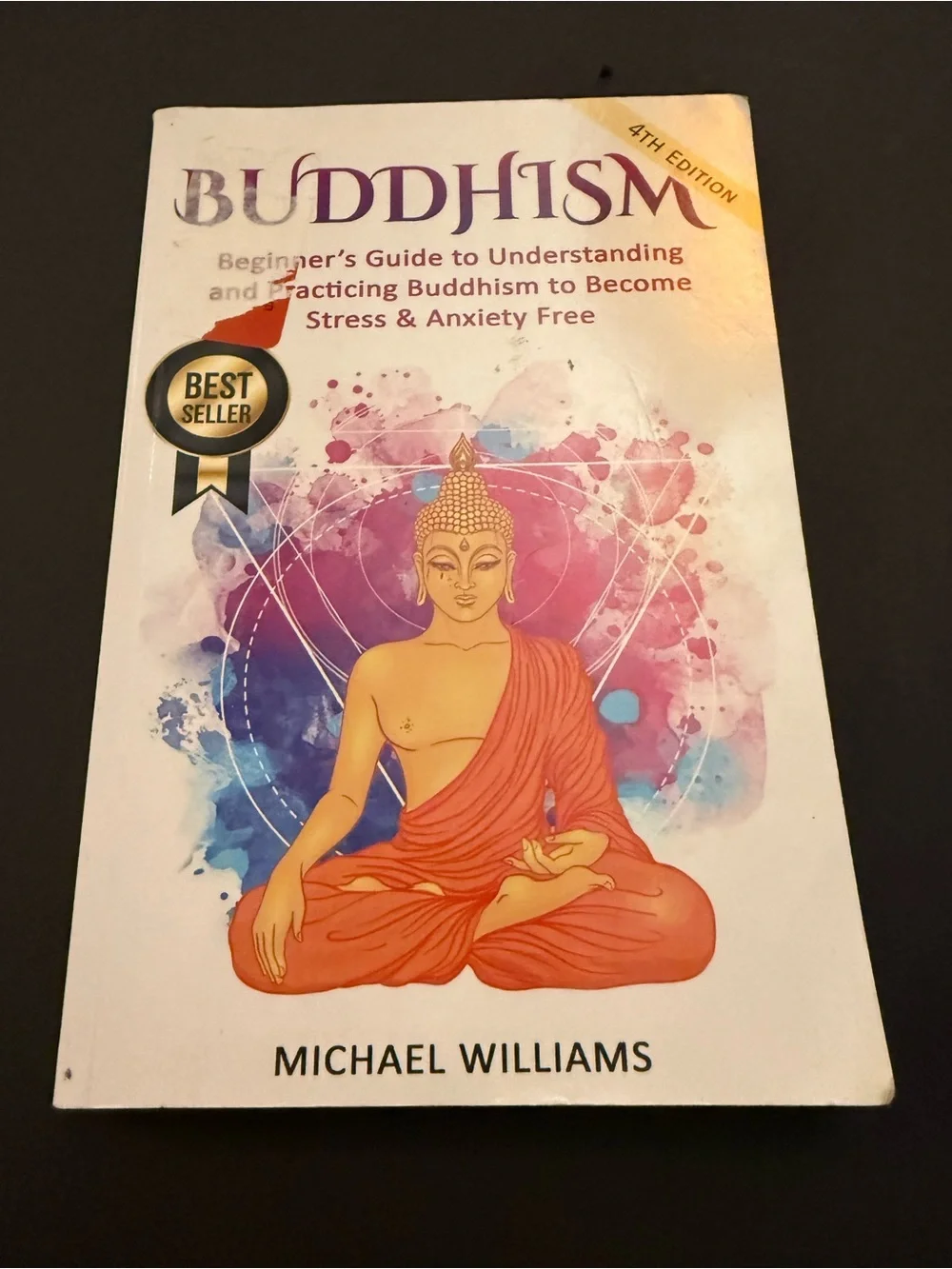 Buddhism by Michael Williams — White Cover with Orange & Purple Artwork