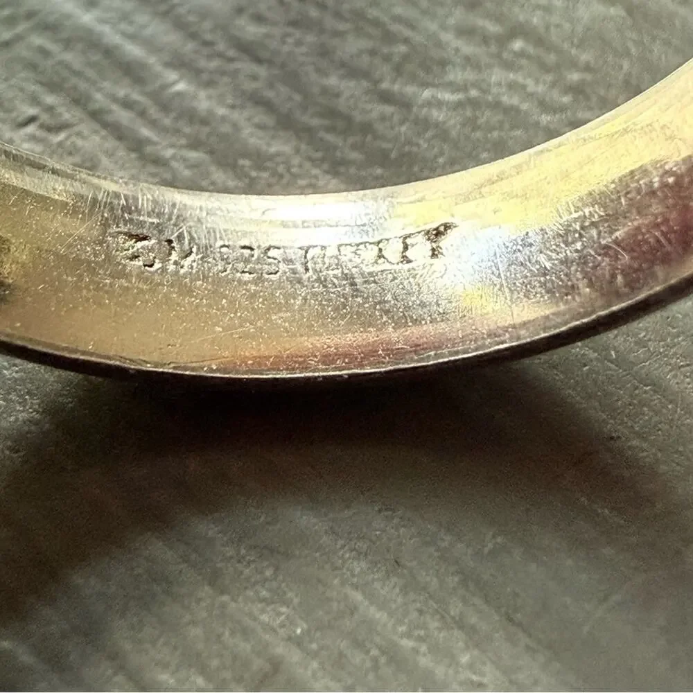 925 Sterling Silver Turkey Band Ring Size 11