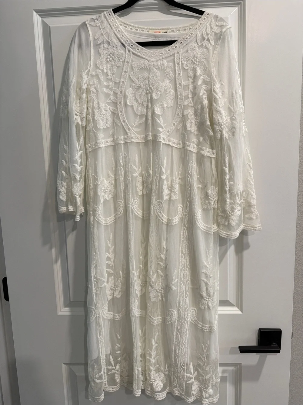 Orange Creek lined lace dress. Sz m l