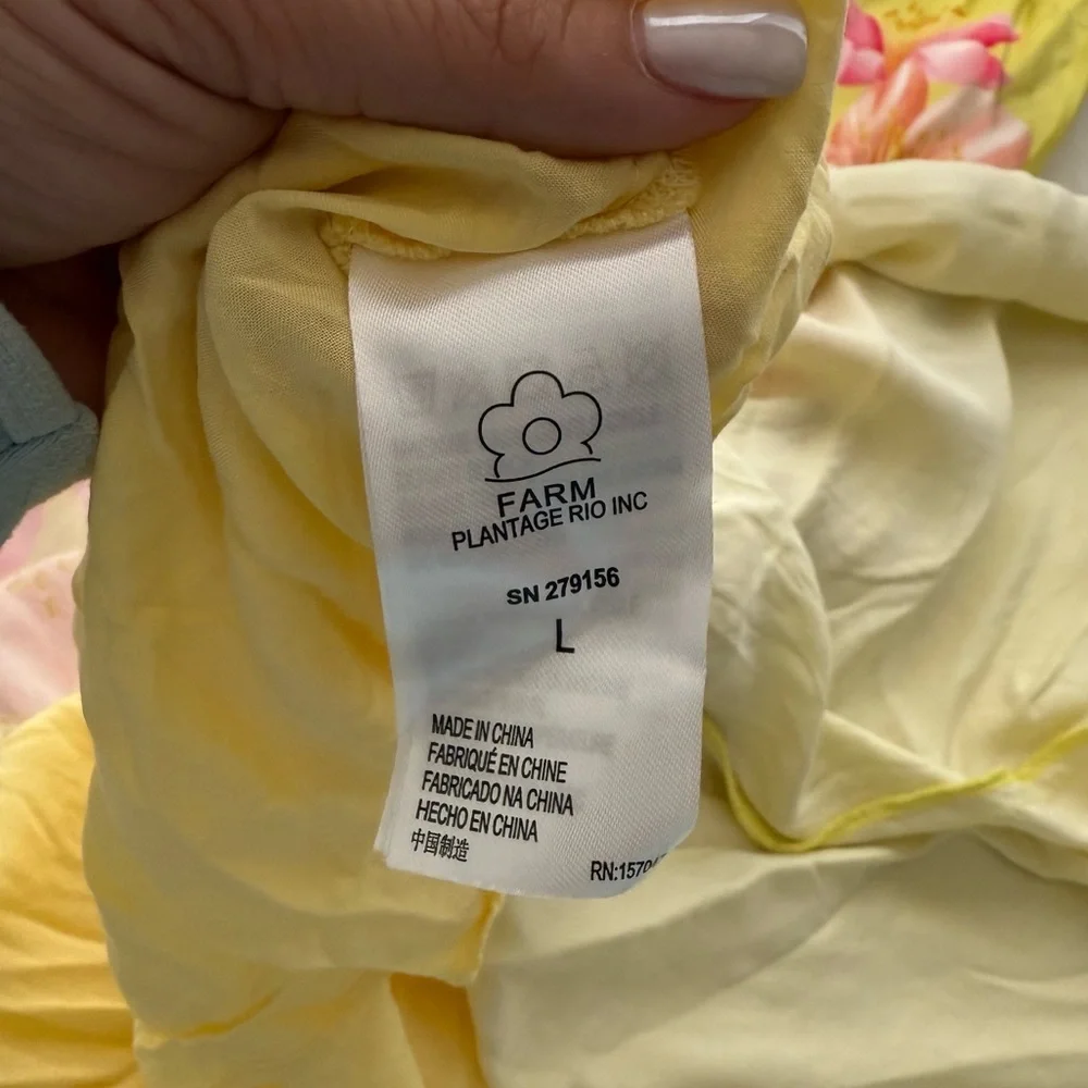 FARM Rio strapless yellow