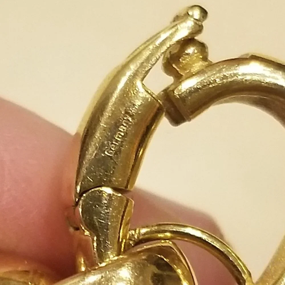 RARE LUXURY HEAVY MONICA RICH KOSANN 18K GOLD CHARM BRACELET HOPE FAITH PENDANT