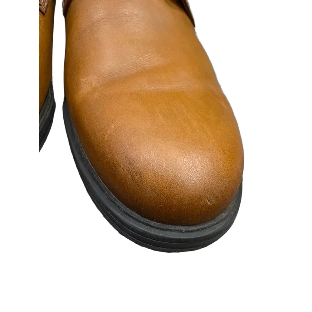 Clarks Tan Leather Plain Toe Derby Oxford