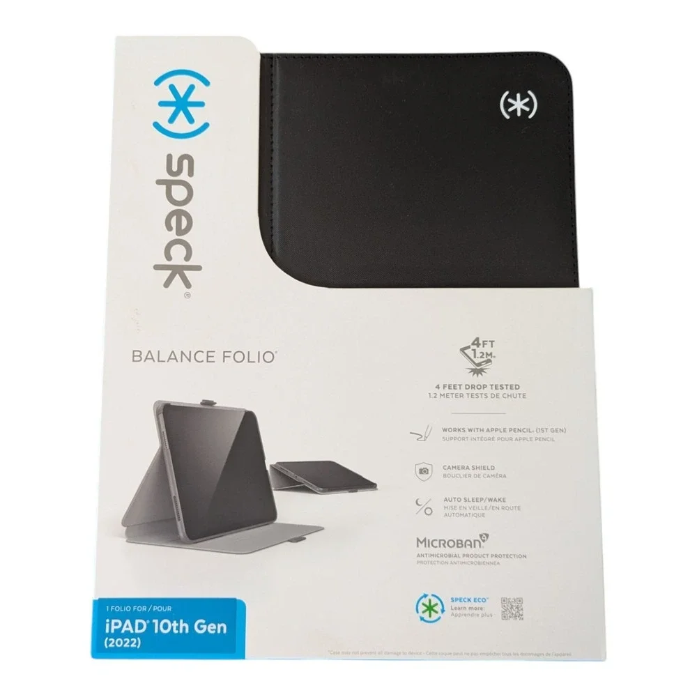 K9. Speck Balance Folio Case‎ Apple iPad 10th Gen (2022) - Black