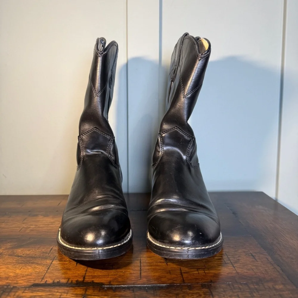Wrangler black leather