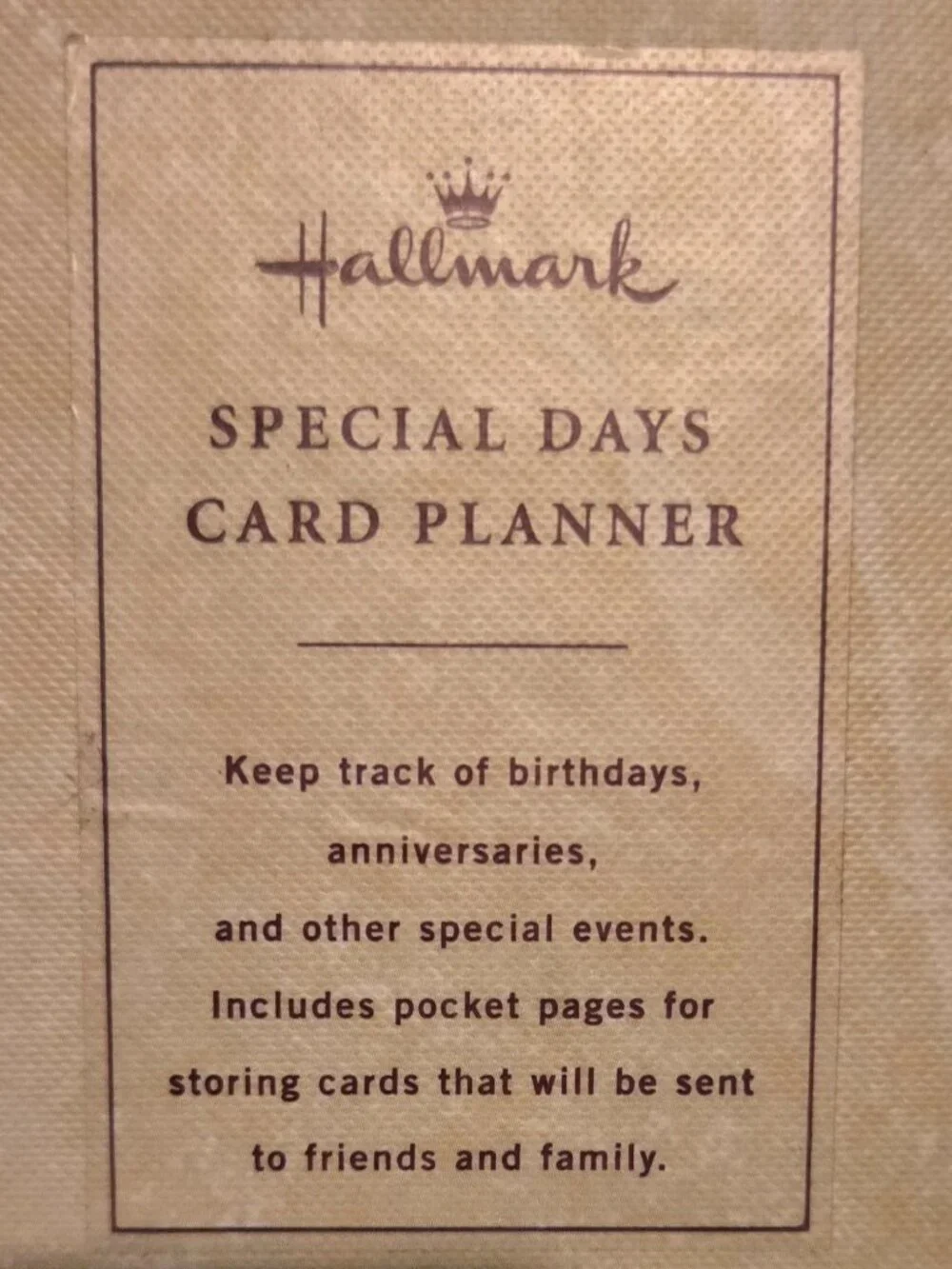 Hallmark stationery organizer anniversaries