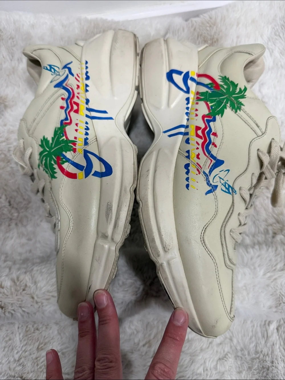 Gucci cream leather