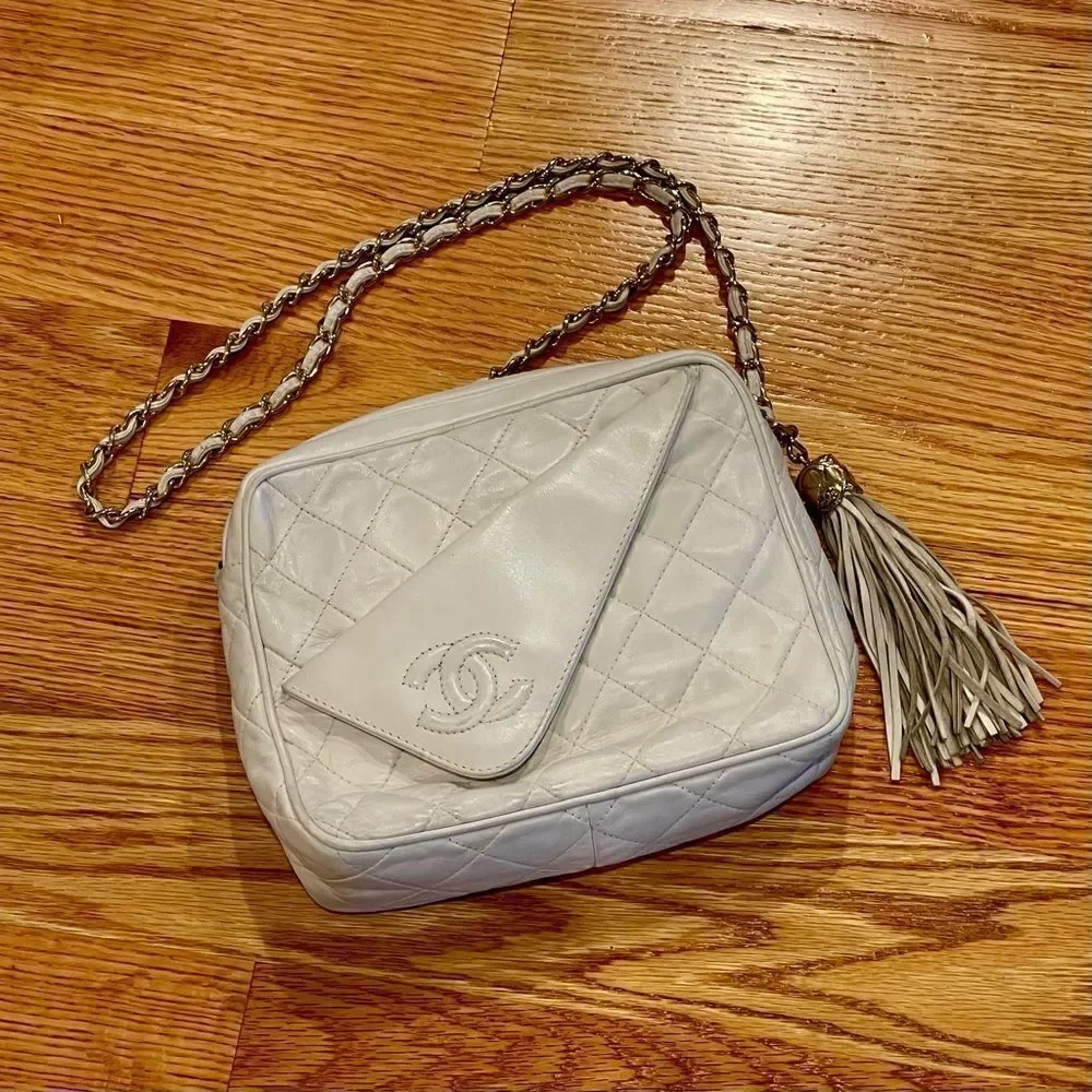 CHANEL white ivory