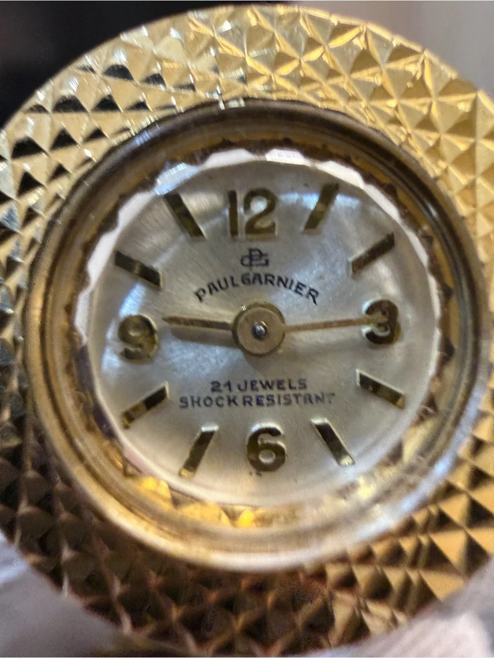 Vtg Paul Garnier 21 Jewels Pendant Watch Necklace Gold Tone Dome Cage Filigree