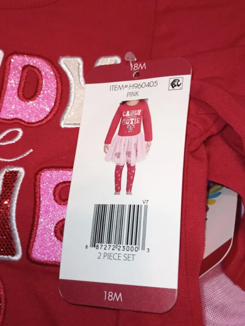 NEW Counting Daisies Toddler Girls Holiday Tutu Set Red 18 Month