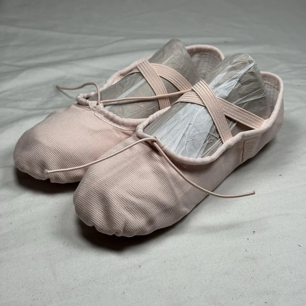 Stelle Ballet Shoes Kids US 12 Pink Canvas Dance Slippers Split Sole‎