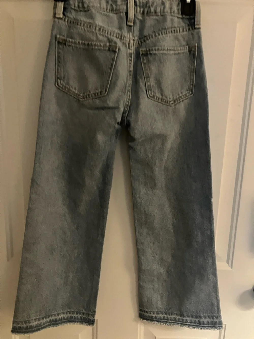 Old Navy Light Wash Ripped Baggy Wide Leg Jeans