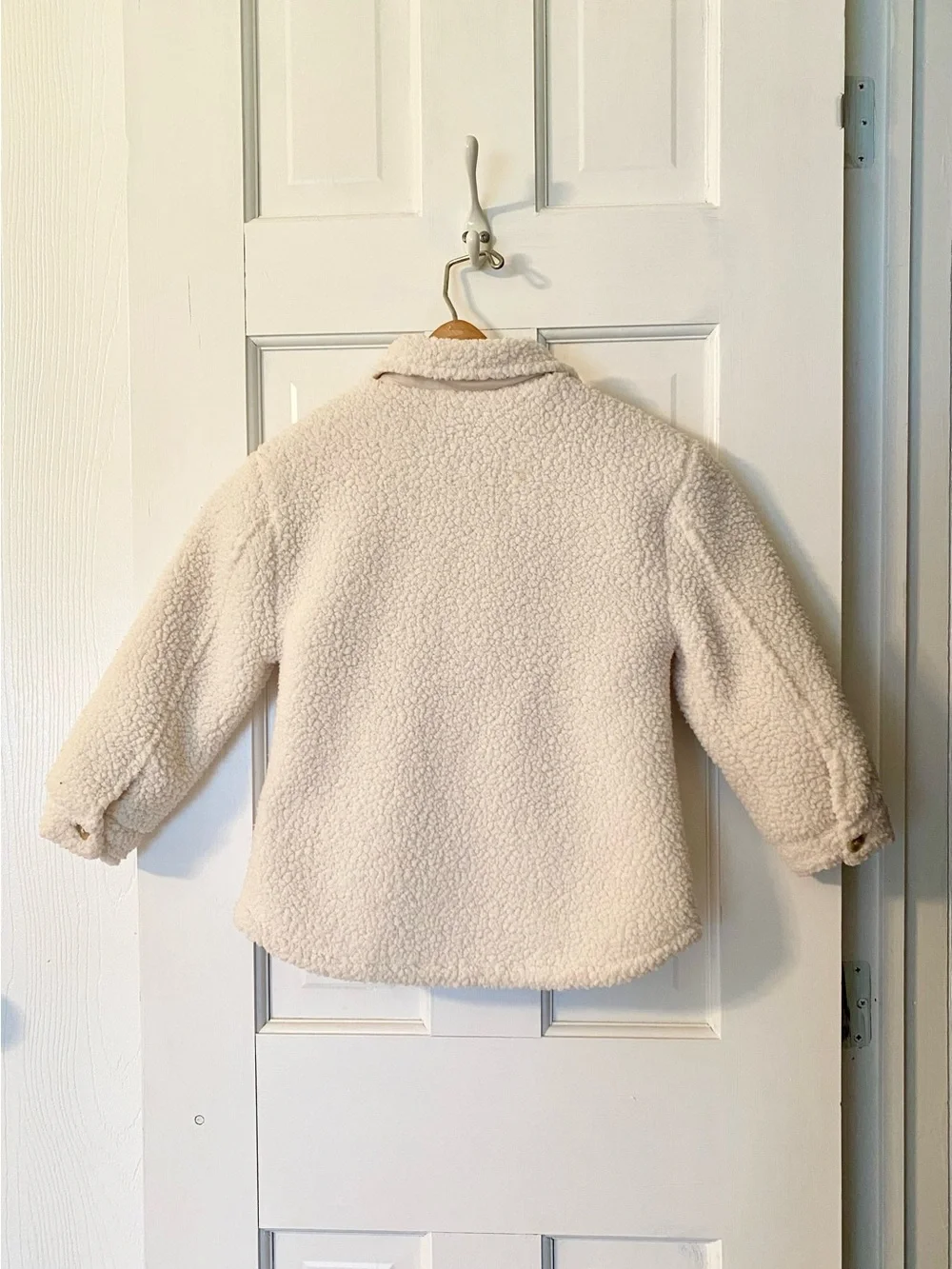 Old Navy Cream Sherpa Button-Up Kids Jacket