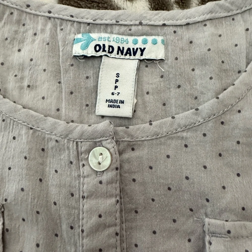 Old Navy Double Pocket Toe Waist Tank in Grey Dot Size  Small 6-7