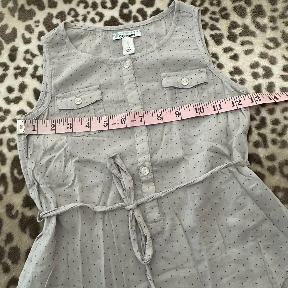 Old Navy Double Pocket Toe Waist Tank in Grey Dot Size  Small 6-7
