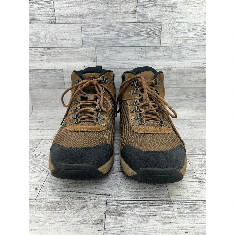 Orthofeet 489 Mens‎ Hiking Boots Brown Black Leather Wide 2E Size 11