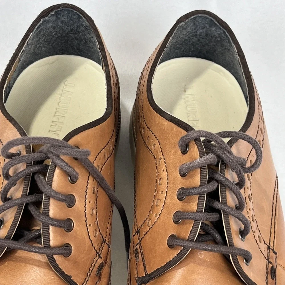 Johnston &‎ Murphy Mens Size 13 Tan Wingtip Casual Shoes 59-42115