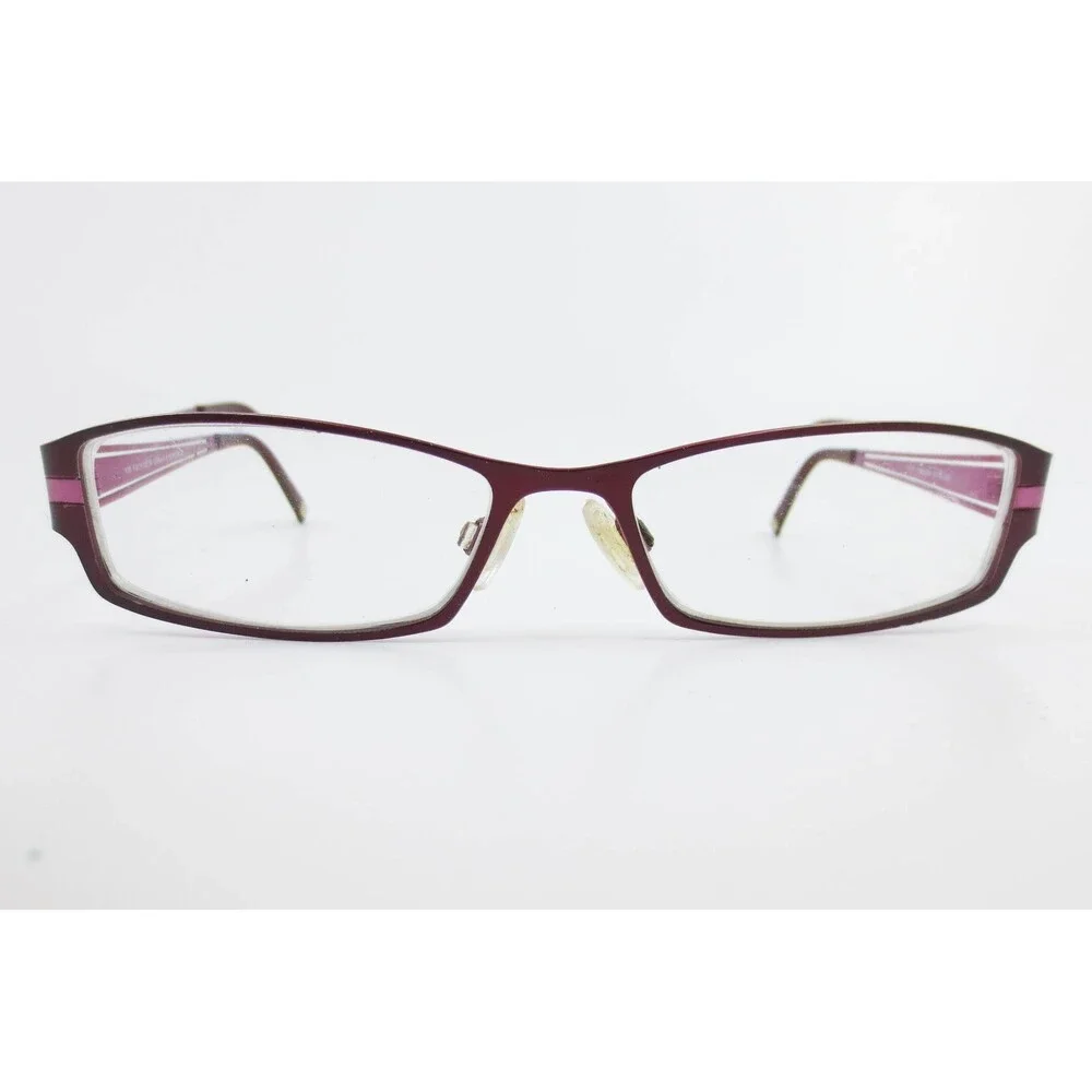 Fysh UK 3363 584 Purple Magenta Rectangular Eyeglasses Frames 51-15-135 Eyewear