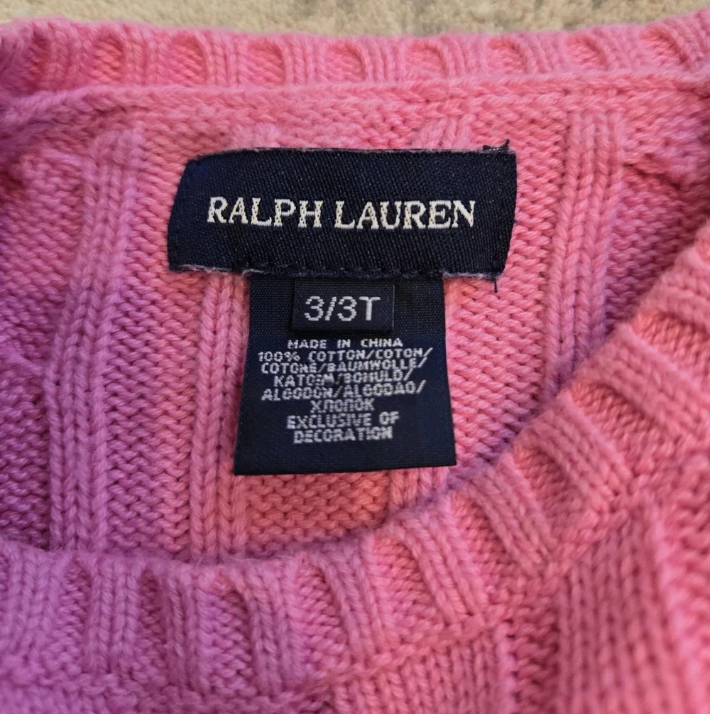 Ralph Lauren pink cable