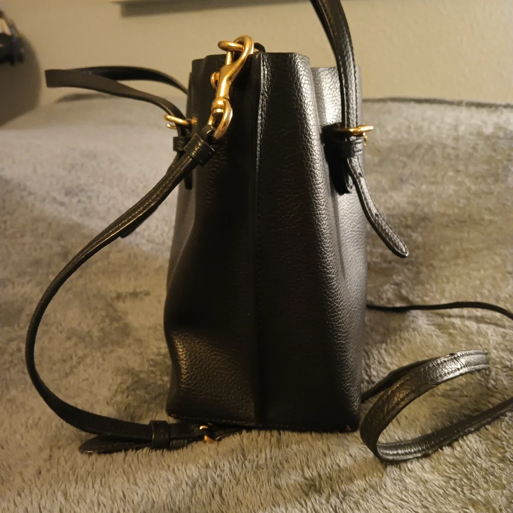 Coach black leather