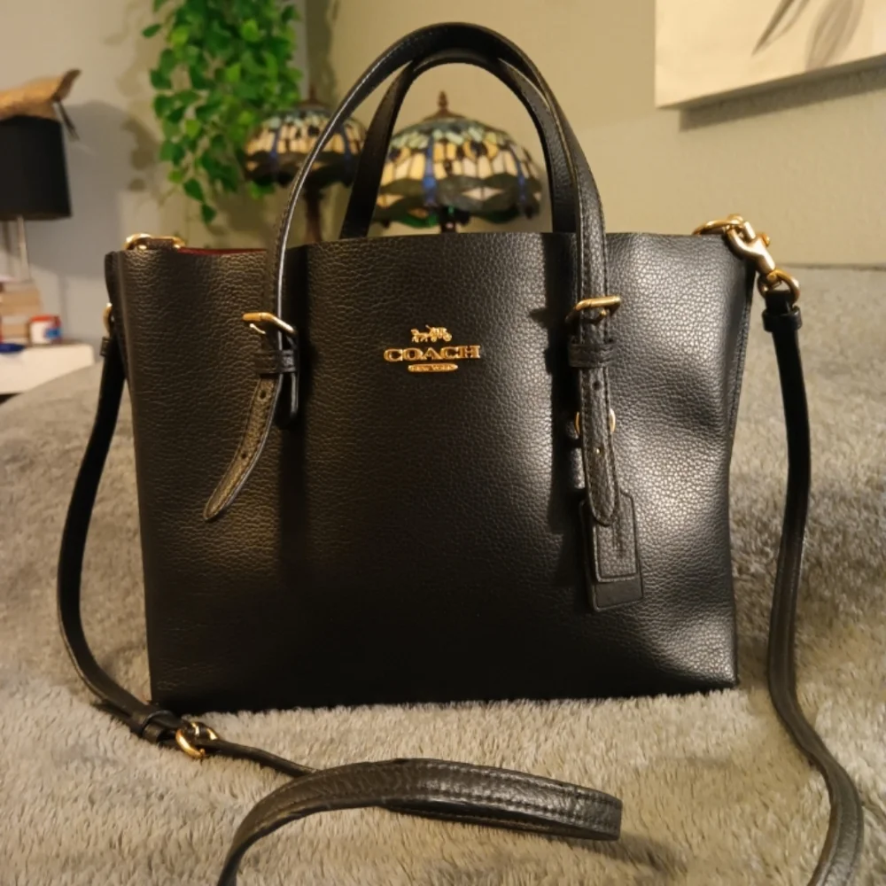 Coach black leather