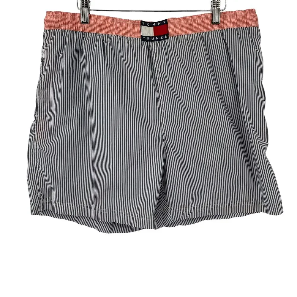 Tommy Hilfiger Striped Swim Trunks‎ Men's Size M Board Shorts Beachwear