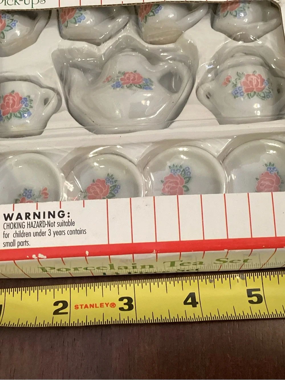 Vtg Porcelain Tea Set in White with Pink Floral Design