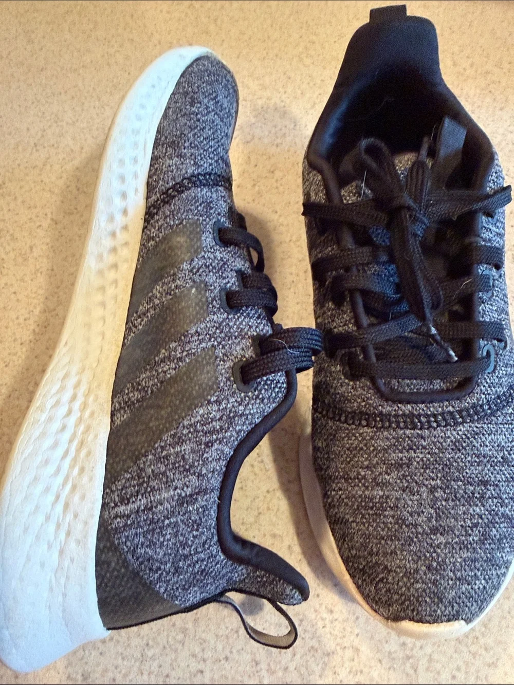 Women’s adidas Knit Athletic Sneakers - Black/Gray