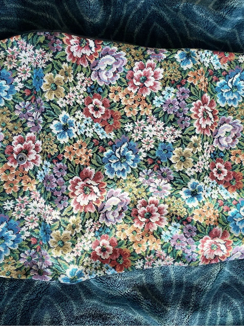 Vintage floral needlepoint