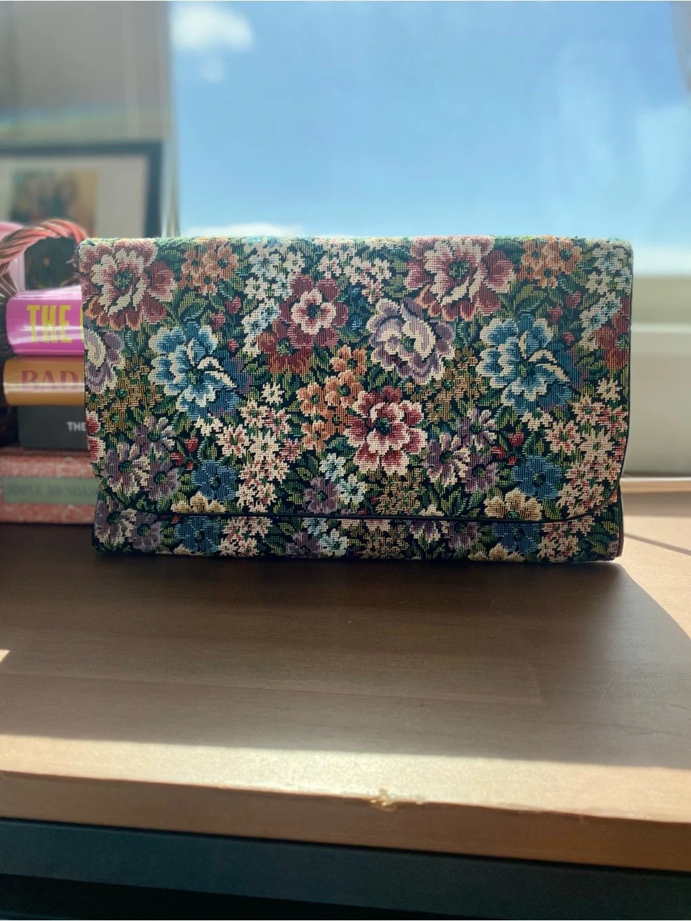Vintage floral needlepoint