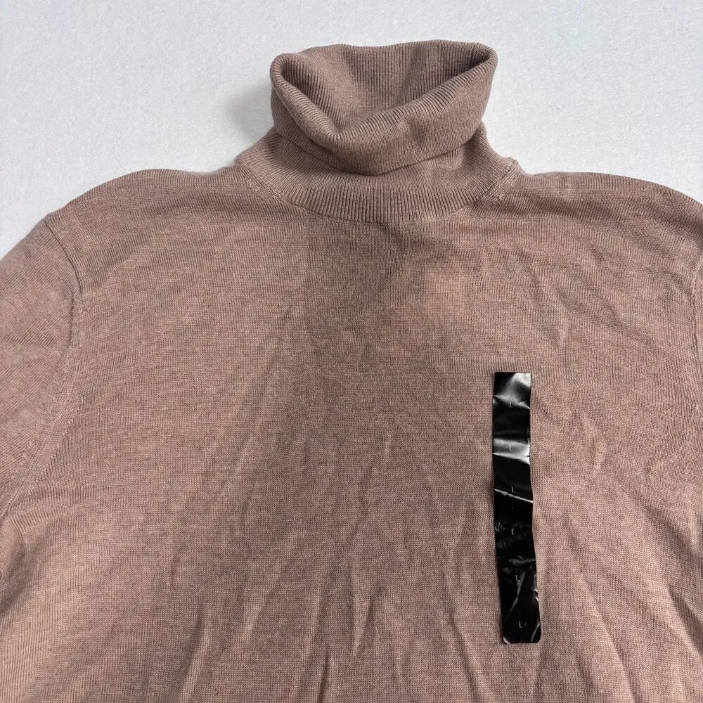 Banana Republic Merino Wool Turtleneck Mens L Camel Tan Preppy Classic NWT