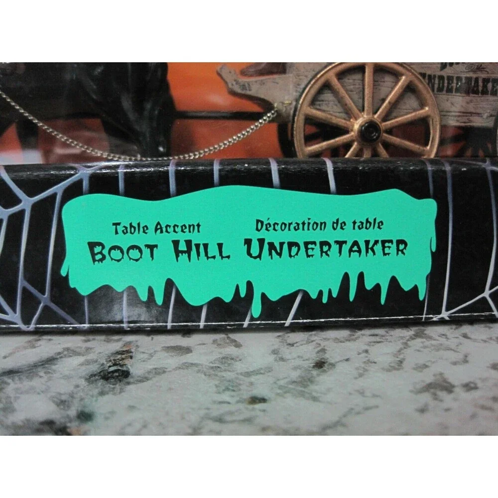 2009 Lemax Spooky Town Boot Hill Undertaker Retired Table Accent