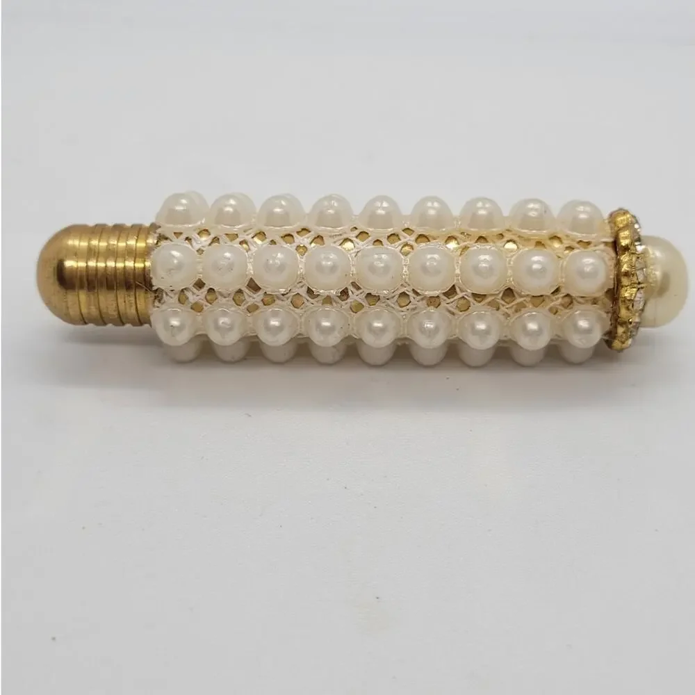 Vintage‎ Faux Pearl Rhinestone Purse Pen Glam Vanity Accessory Elegant Gift