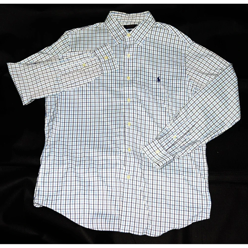 Polo Ralph Lauren Classic Fit Performance‎ Men's Button Down Shirt Size Large