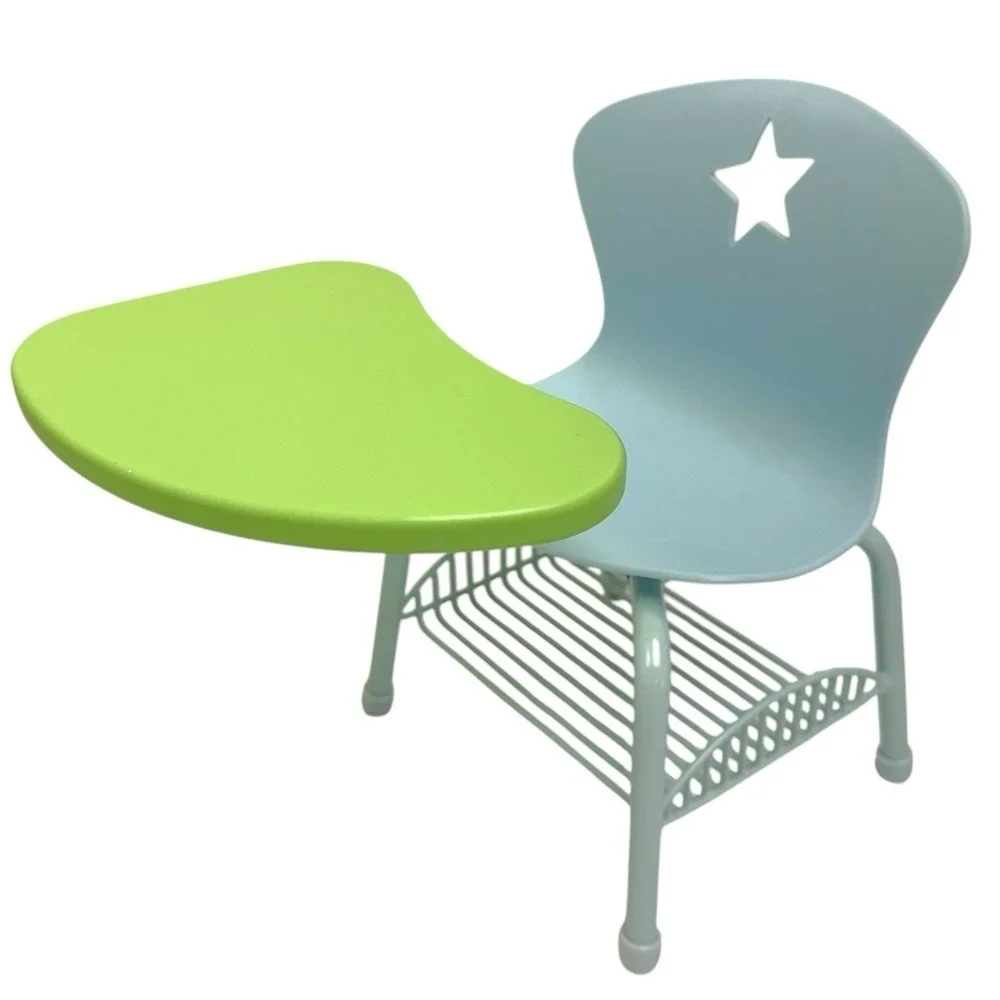American Girl Doll Furniture Blue & Green School Swivel‎ Desk for 18
