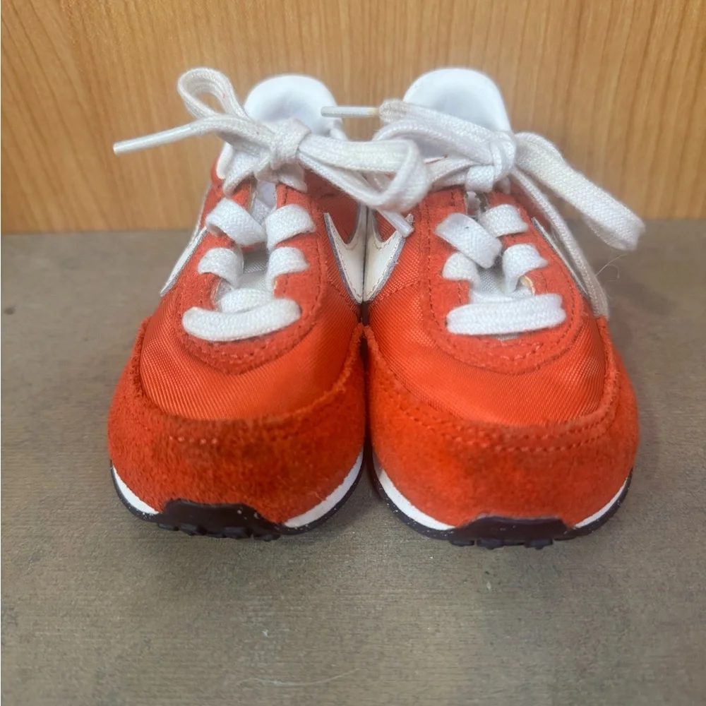 Nike Kids Red and White Lace-Up Sneakers